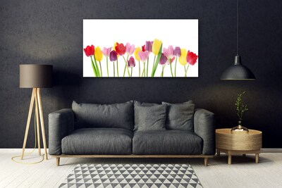 Glas schilderij Tulpen bloemen plant