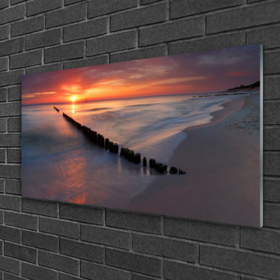 Glazen schilderij Strand zee landschap