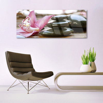 Glazen schilderij Orchid flower art