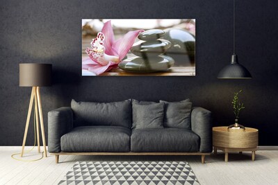 Glazen schilderij Orchid flower art