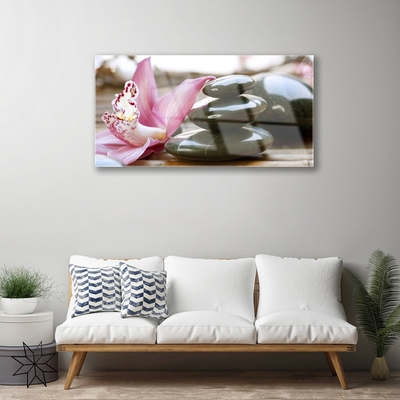 Glazen schilderij Orchid flower art