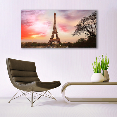 Glazen schilderij Eiffeltoren architectuur