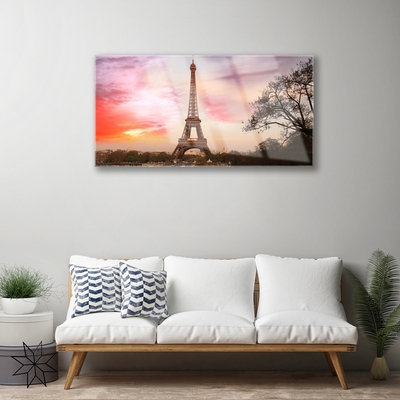 Glazen schilderij Eiffeltoren architectuur