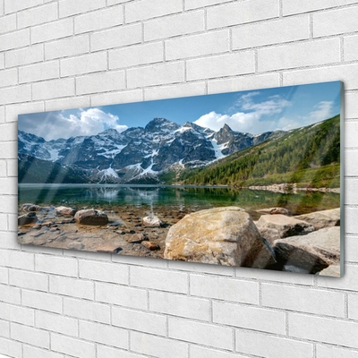 Glazen schilderij Mountain lake landscape