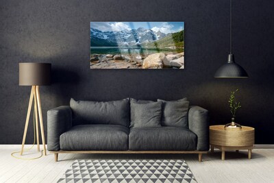Glazen schilderij Mountain lake landscape