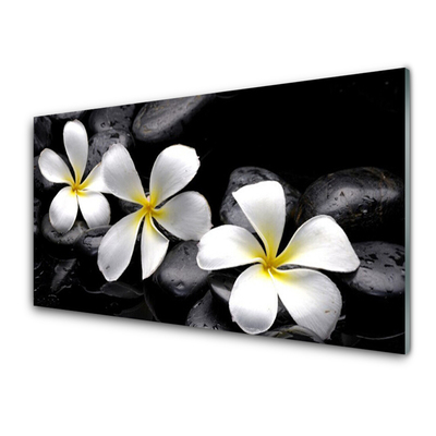 Glazen schilderij Plumeria bloem plant