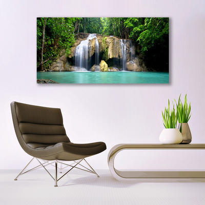 Glazen schilderij Boom natuur van de waterval