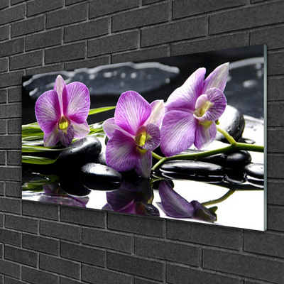 Glazen schilderij Flower orchideeinstallatie