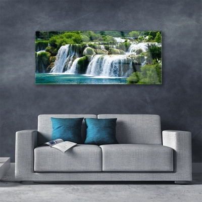 Glazen schilderij Waterval natuur