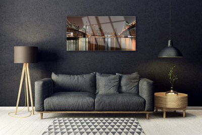 Glazen schilderij Stadsbruggen architectuur