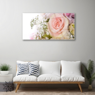 Glazen schilderij Rozen bloemen plant
