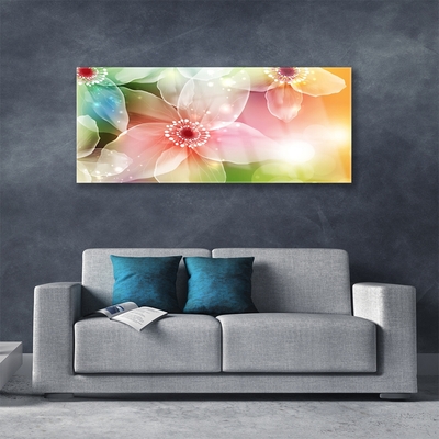 Glazen schilderij Flower plant nature art