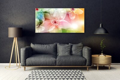 Glazen schilderij Flower plant nature art