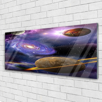 Glazen schilderij Planeten space universe