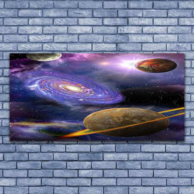 Glazen schilderij Planeten space universe