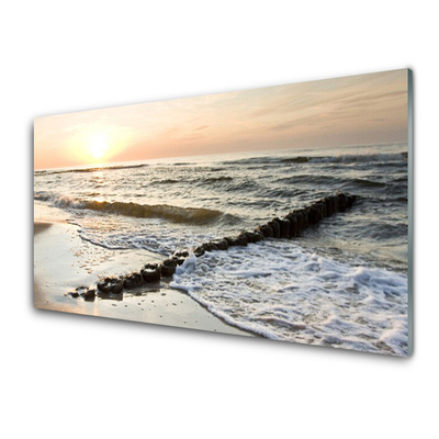 Glazen schilderij Zee landschap