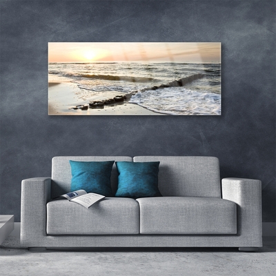 Glazen schilderij Zee landschap