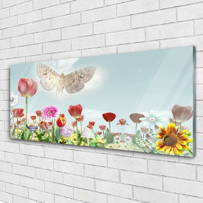 Glazen schilderij Bloemen plant nature