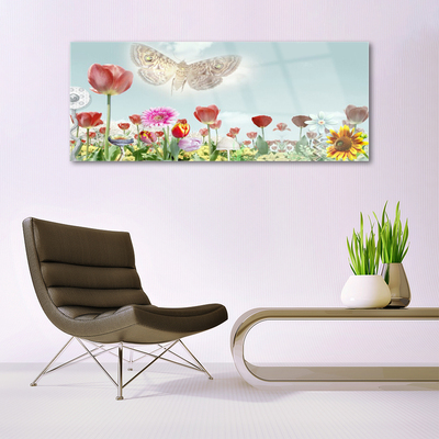 Glazen schilderij Bloemen plant nature