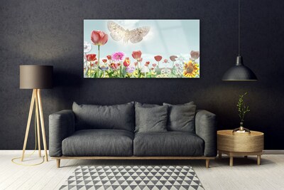 Glazen schilderij Bloemen plant nature