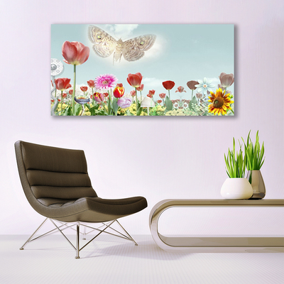 Glazen schilderij Bloemen plant nature