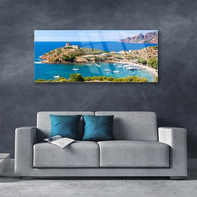 Glazen schilderij Top bay beach landschap