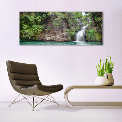 Glazen schilderij Rock natuur van de waterval