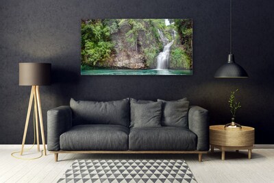 Glazen schilderij Rock natuur van de waterval