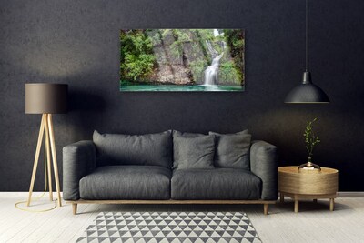 Glazen schilderij Rock natuur van de waterval