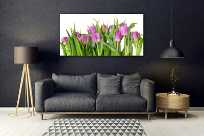 Glazen schilderij Tulpen bloemen plant