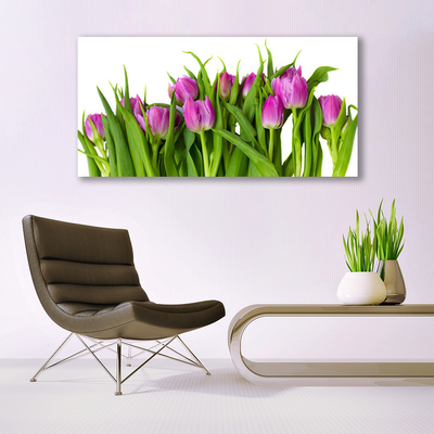 Glazen schilderij Tulpen bloemen plant