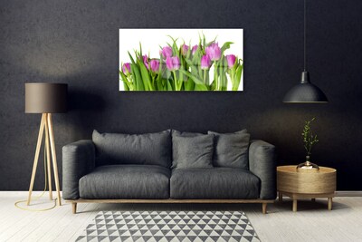 Glazen schilderij Tulpen bloemen plant