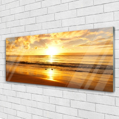 Glazen schilderij Sea sun landschap