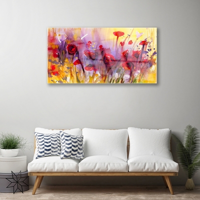 Glazen schilderij Bloemen plant nature art