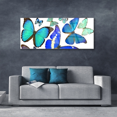 Glazen schilderij Vlinders natuur