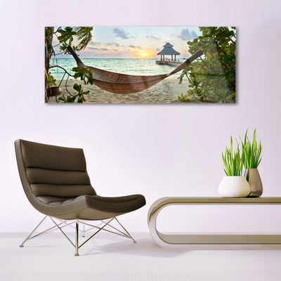 Glazen schilderij Hammock beach overzees landschap