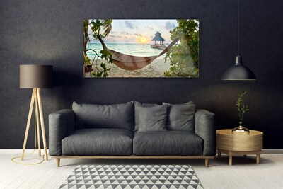 Glazen schilderij Hammock beach overzees landschap