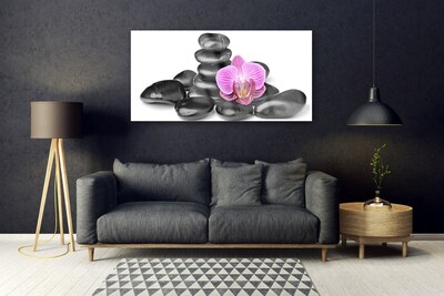 Glazen schilderij Flower stones art