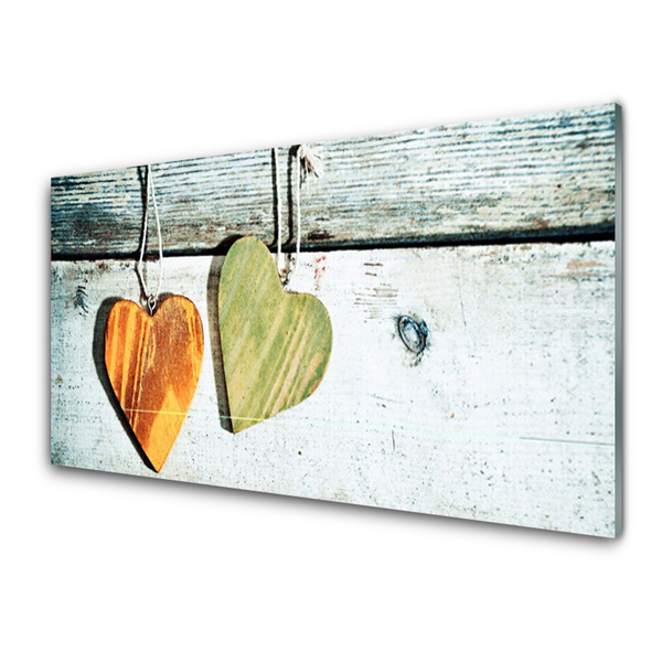 Glazen schilderij Heart wood art
