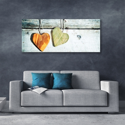 Glazen schilderij Heart wood art
