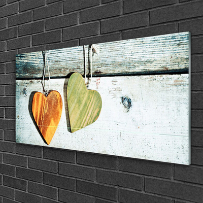 Glazen schilderij Heart wood art