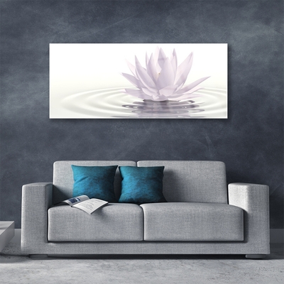 Glazen schilderij Flower water art