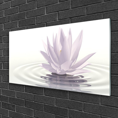 Glazen schilderij Flower water art