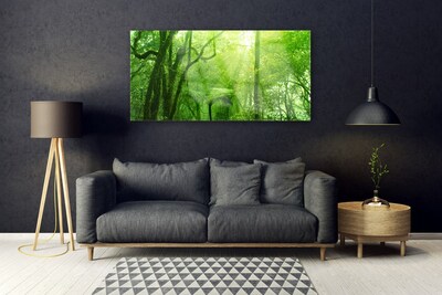 Glazen schilderij Bomen natuur