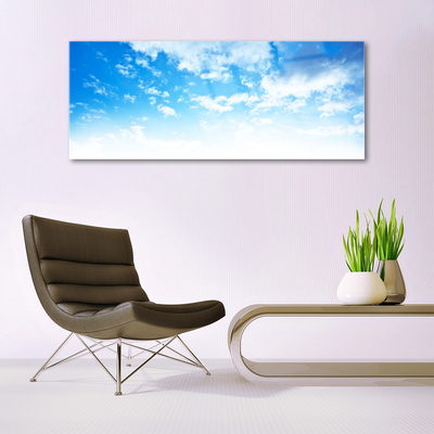 Glazen schilderij Sky wolken landschap