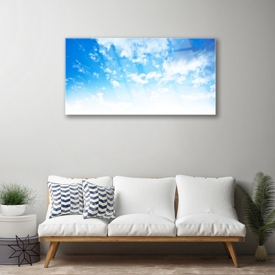 Glazen schilderij Sky wolken landschap