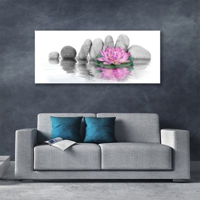 Foto in glas Flower stones art