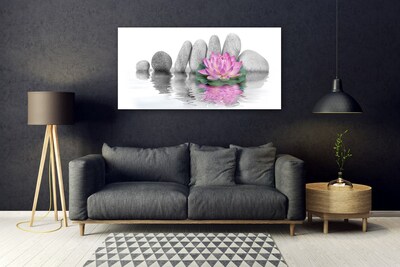 Foto in glas Flower stones art