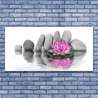 Foto in glas Flower stones art