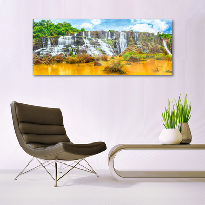 Foto in glas Waterval trees nature